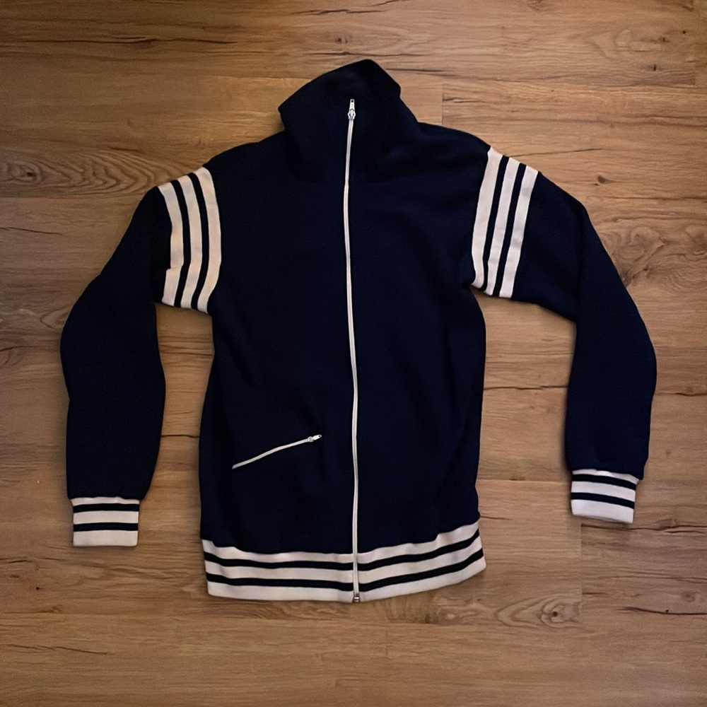 Vintage navy zip up sweatshirt